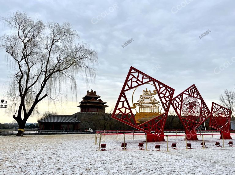 风光类：2021年开春后北京第一场雪