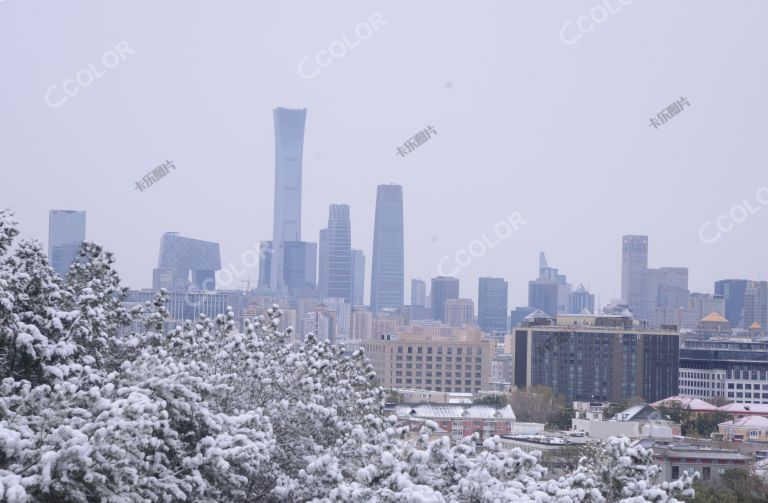 风光类：景山公园雪景，2021年立冬日北京初雪