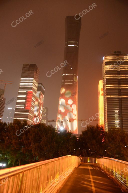 城市类：建国70周年国贸灯光秀