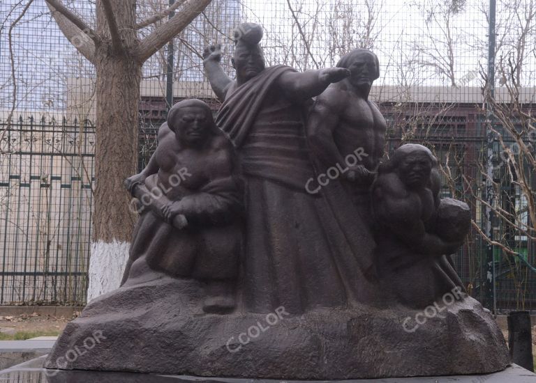 城市雕塑：江孜抗英（作者：申红飙），中国美术馆雕塑园